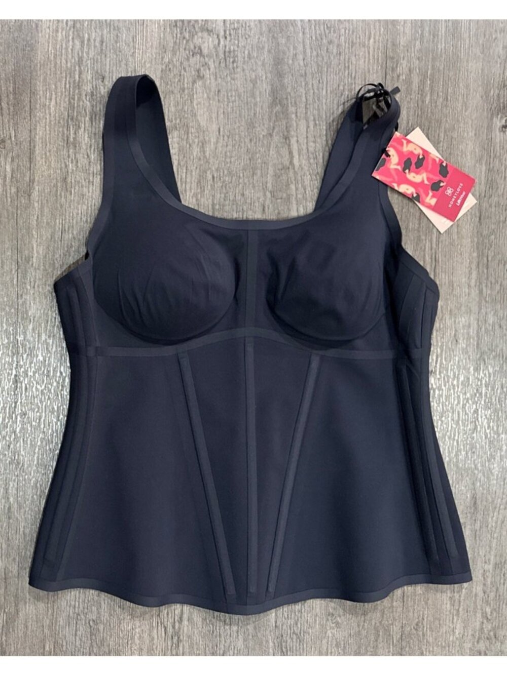 NWT HONEYLOVE Bodysculpt Tank Liftwear Womens  1X  Support Boldness Black